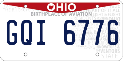OH license plate GQI6776