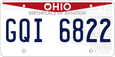 OH license plate GQI6822