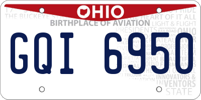 OH license plate GQI6950