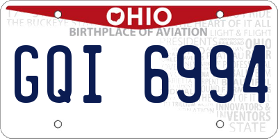 OH license plate GQI6994