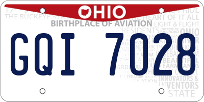 OH license plate GQI7028