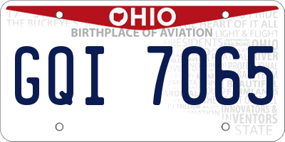 OH license plate GQI7065