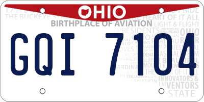 OH license plate GQI7104