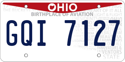 OH license plate GQI7127