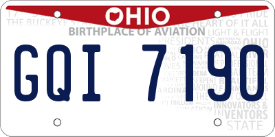 OH license plate GQI7190