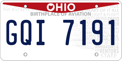 OH license plate GQI7191