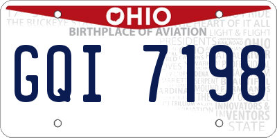 OH license plate GQI7198