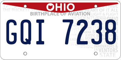 OH license plate GQI7238