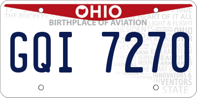 OH license plate GQI7270