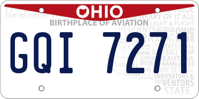 OH license plate GQI7271