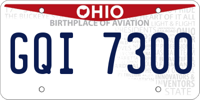 OH license plate GQI7300