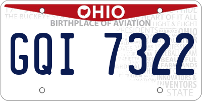 OH license plate GQI7322