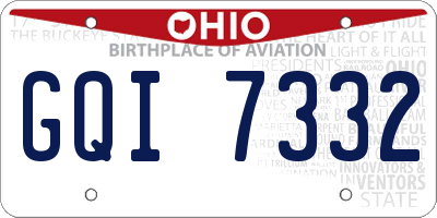 OH license plate GQI7332