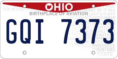 OH license plate GQI7373