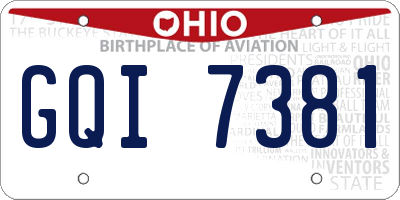 OH license plate GQI7381