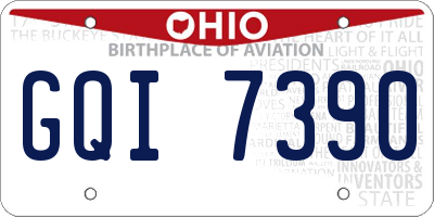OH license plate GQI7390