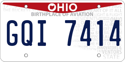 OH license plate GQI7414