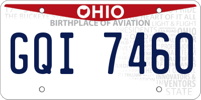 OH license plate GQI7460