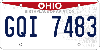 OH license plate GQI7483