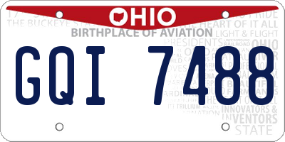 OH license plate GQI7488