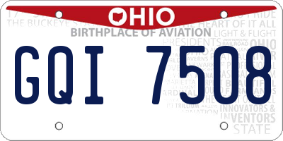 OH license plate GQI7508