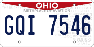 OH license plate GQI7546