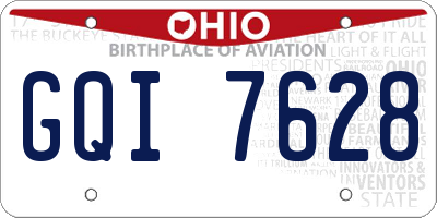 OH license plate GQI7628