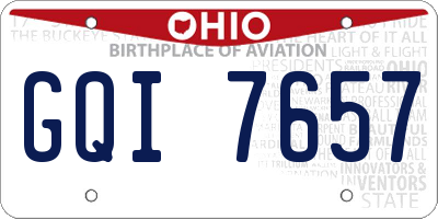 OH license plate GQI7657