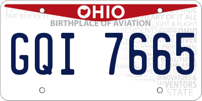 OH license plate GQI7665