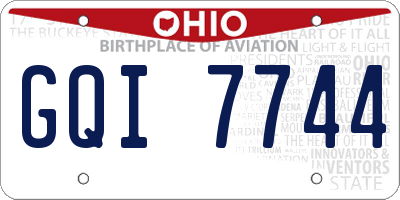 OH license plate GQI7744