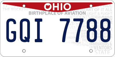 OH license plate GQI7788