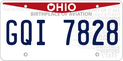 OH license plate GQI7828