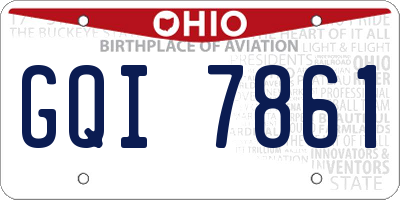 OH license plate GQI7861