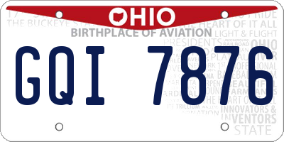 OH license plate GQI7876
