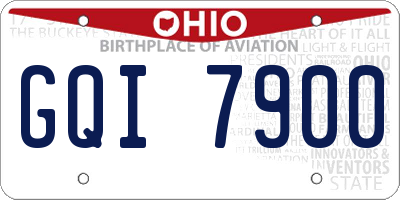 OH license plate GQI7900