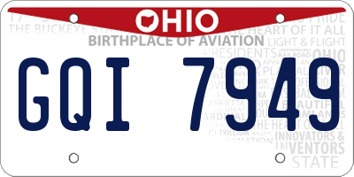 OH license plate GQI7949
