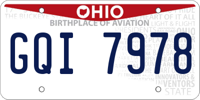 OH license plate GQI7978