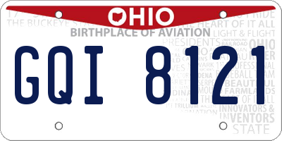 OH license plate GQI8121