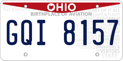 OH license plate GQI8157