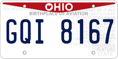 OH license plate GQI8167