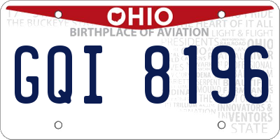 OH license plate GQI8196