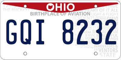 OH license plate GQI8232