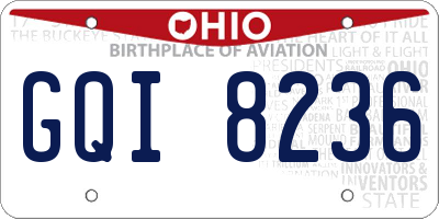 OH license plate GQI8236