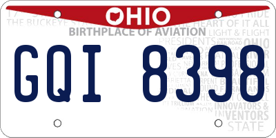 OH license plate GQI8398