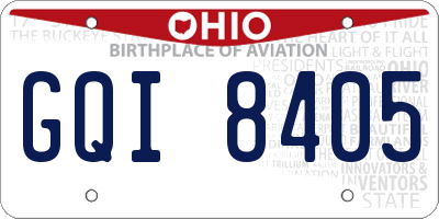 OH license plate GQI8405
