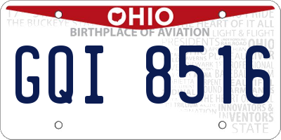 OH license plate GQI8516