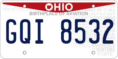 OH license plate GQI8532
