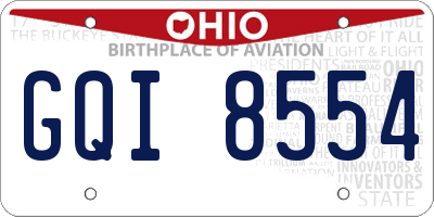 OH license plate GQI8554