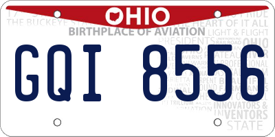 OH license plate GQI8556