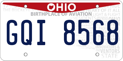 OH license plate GQI8568